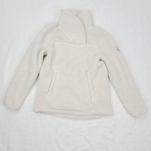 The North Face Girls' Creamy White Campshire Sherpa Fleece Pullover Size S (7/8) - Picture 2 of 12